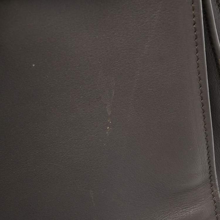 Pre Owned Saint Laurent Grey Leather Small Classic Sac De Jour Tote