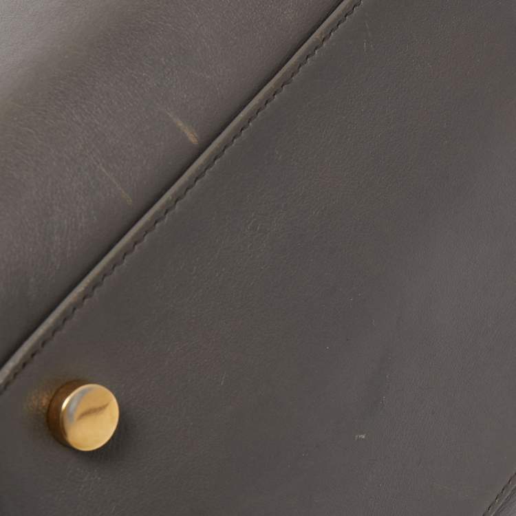 Pre Owned Saint Laurent Grey Leather Small Classic Sac De Jour Tote