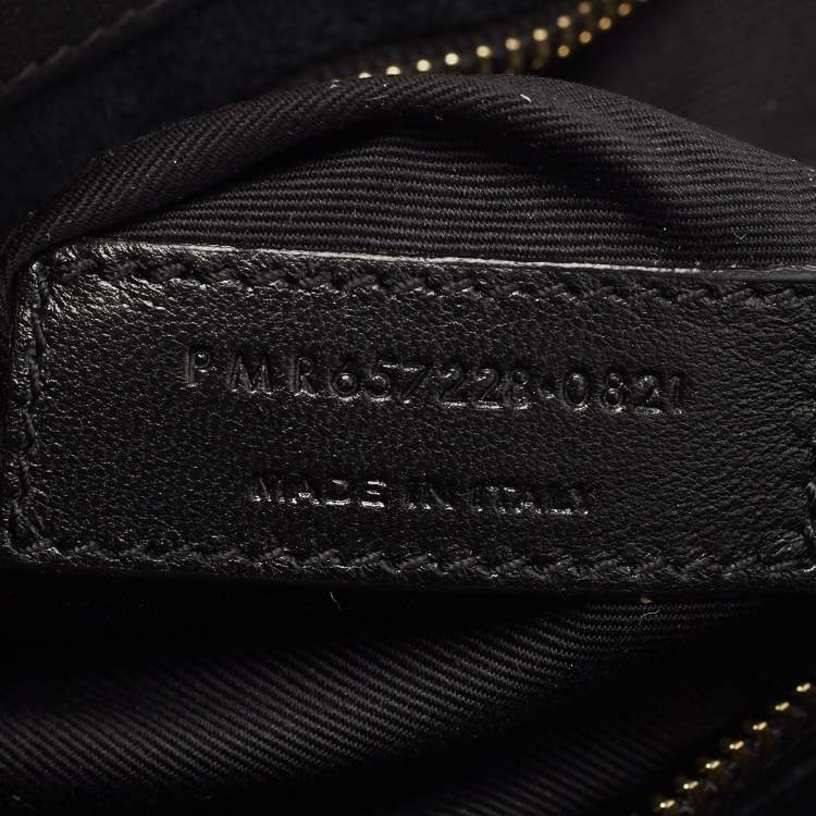 Pre Owned Saint Laurent Black Patent Leather LE 5 À 7 Shoulder Bag