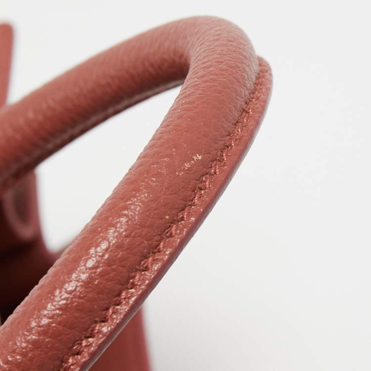 مملوكة مسبقًا Saint Laurent Mystic Rose Leather Nano Classic Sac De Jour Tote