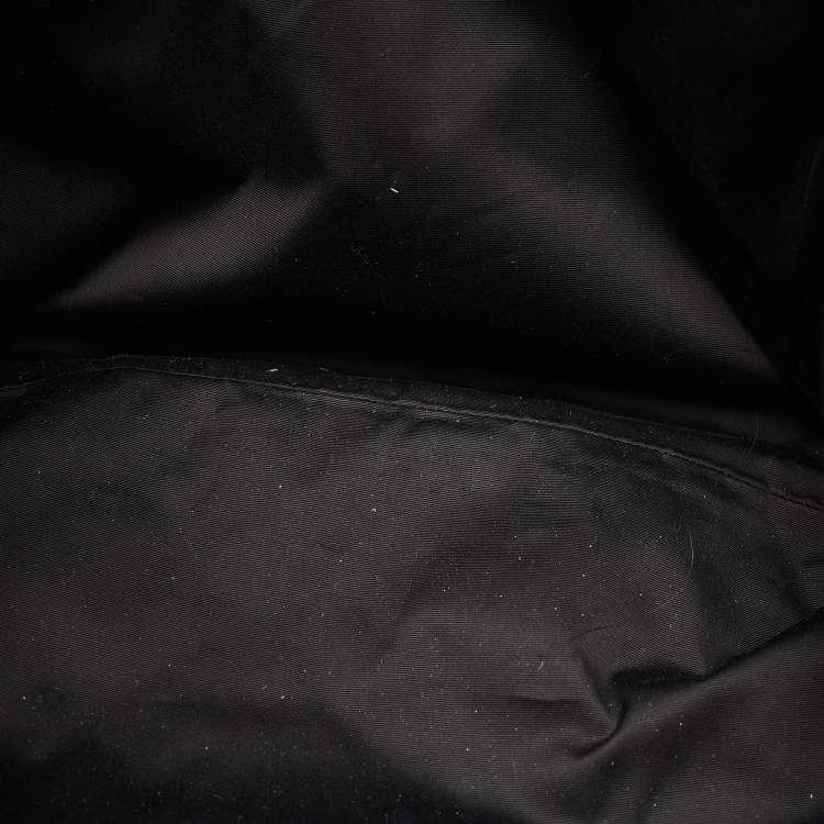 Pre Owned Saint Laurent Black Matelassé Leather Maxi Icare Shopper Tote