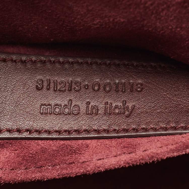 Pre Owned Saint Laurent Burgundy Leather Y-Ligne Clutch