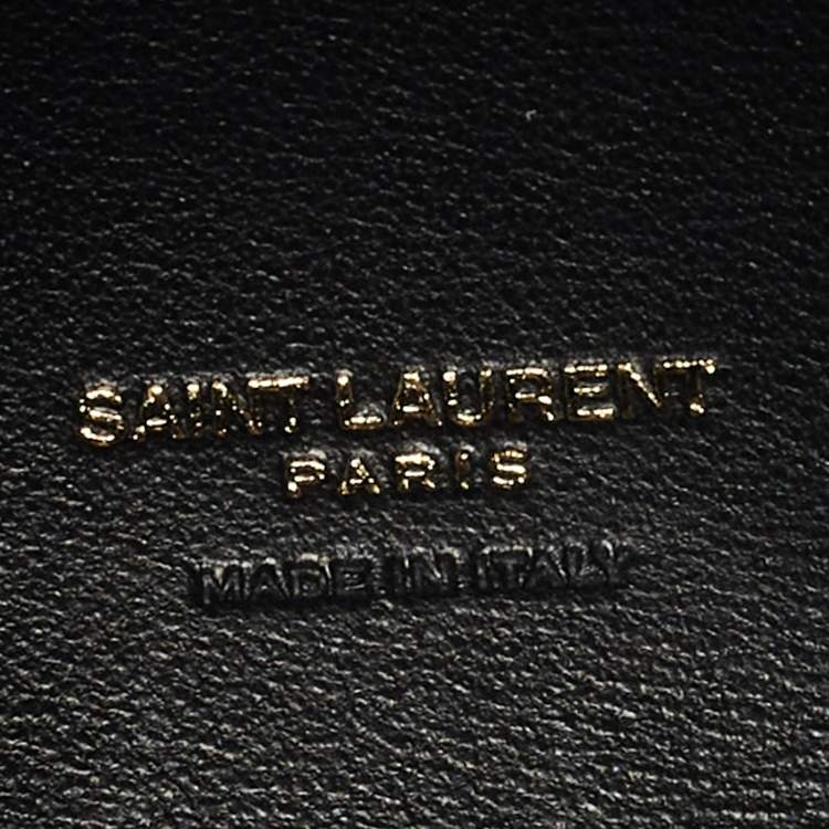 Pre Owned Saint Laurent Yellow Leather Pyramid Clutch Bag