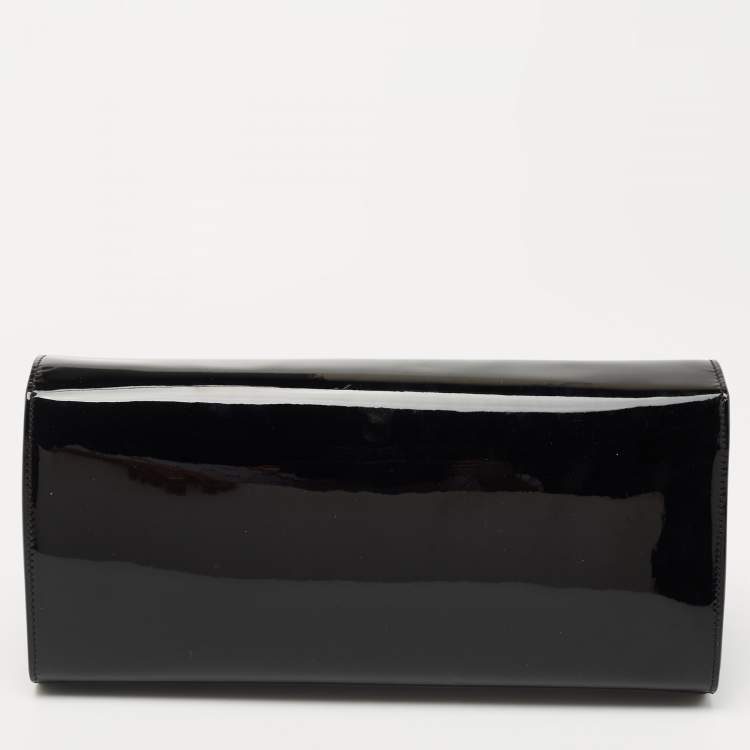 Pre Owned Saint Laurent Black Patent Leather Kate Clutch