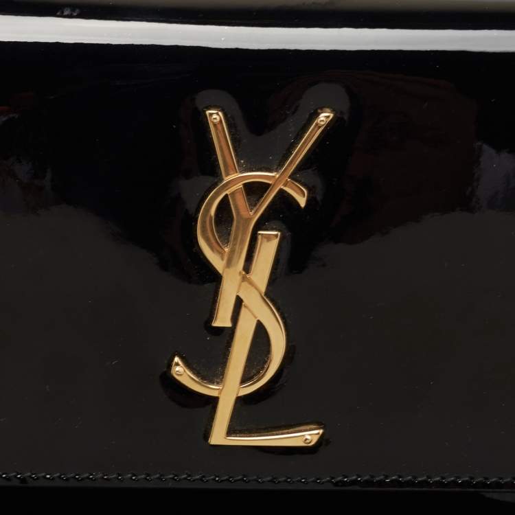 Pre Owned Saint Laurent Black Patent Leather Kate Clutch