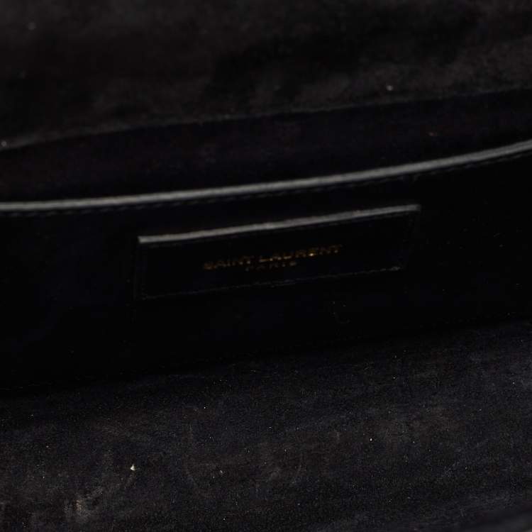 Pre Owned Saint Laurent Black Patent Leather Kate Clutch