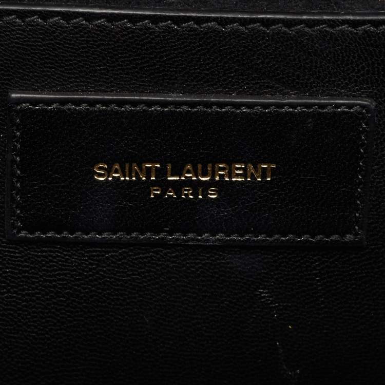 Pre Owned Saint Laurent Black Patent Leather Kate Clutch