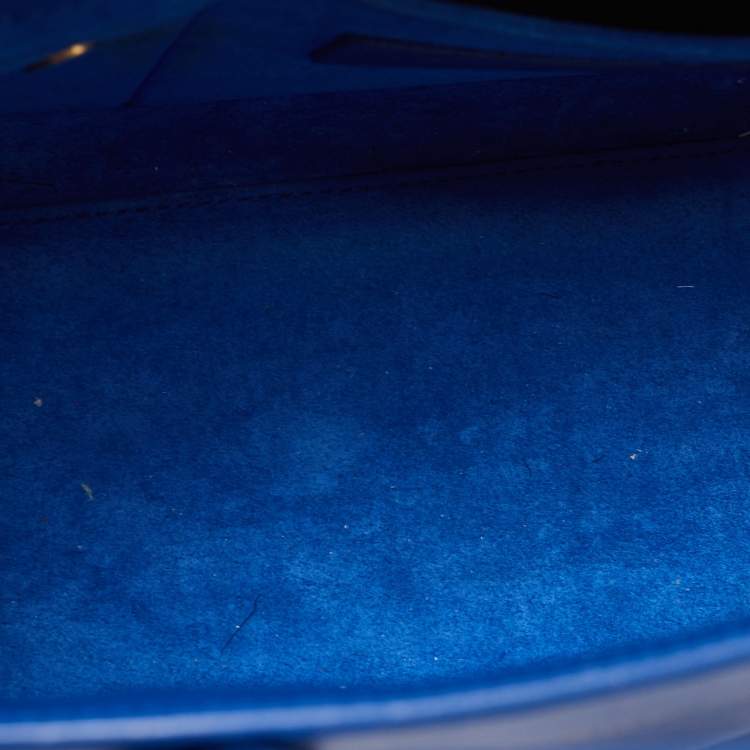 Pre Owned Saint Laurent Blue Leather Nano Classic Sac De Jour Tote