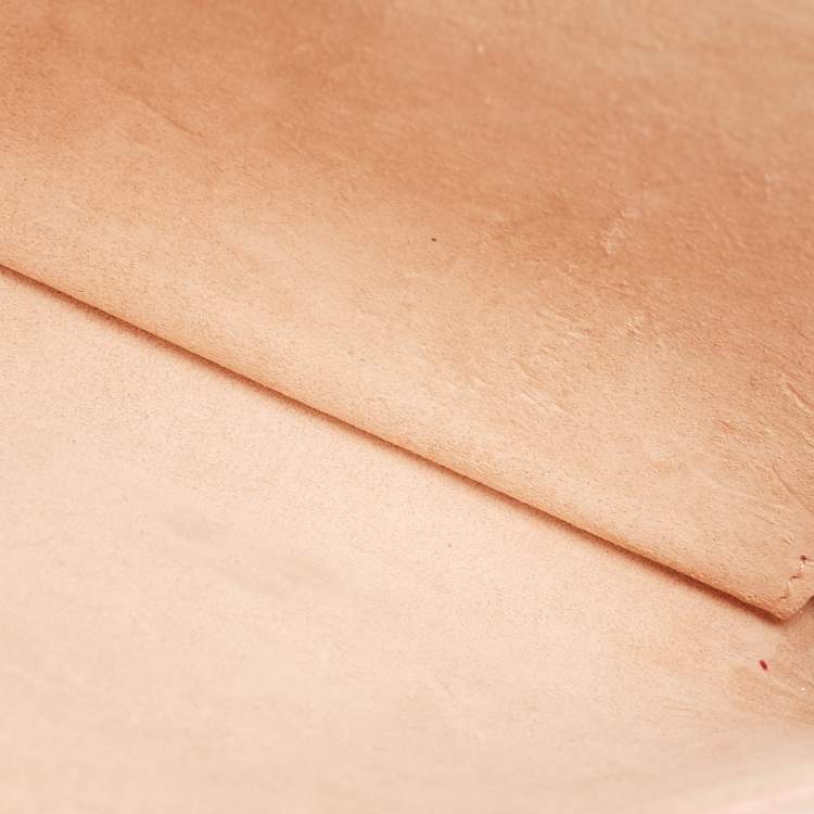 Pre Owned Saint Laurent Peach Leather Y-Ligne Chain Crossbody Bag