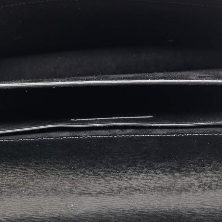 Pre Owned Saint Laurent Black Leather Medium Sunset Shoulder Bag