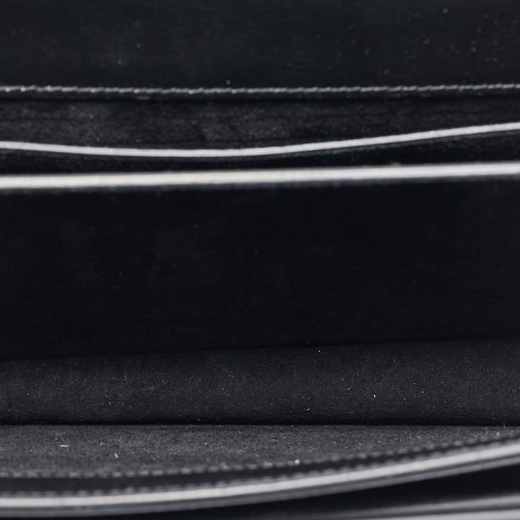 Pre Owned Saint Laurent Black Leather Medium Sunset Shoulder Bag