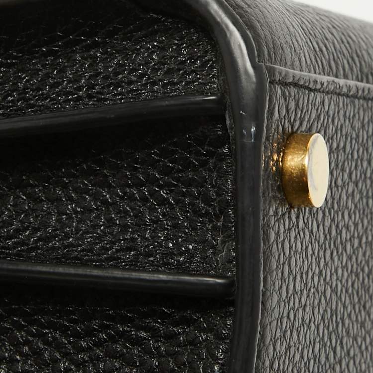 Pre Owned Saint Laurent Black Leather Nano Classic Sac De Jour Tote