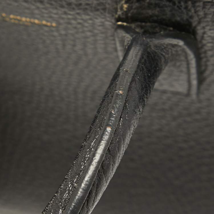 Pre Owned Saint Laurent Black Leather Nano Classic Sac De Jour Tote