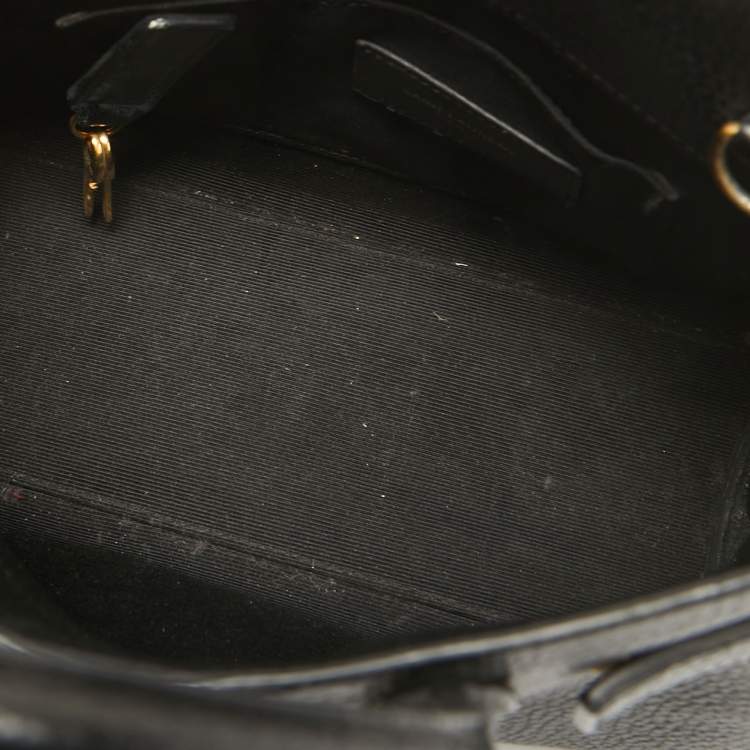 Pre Owned Saint Laurent Black Leather Nano Classic Sac De Jour Tote
