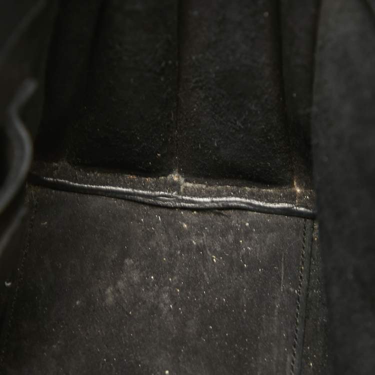 Pre Owned Saint Laurent Black Leather Nano Classic Sac De Jour Tote