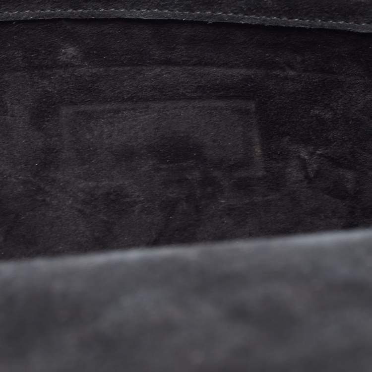 Pre Owned Saint Laurent Black Leather Ligne Y Clutch