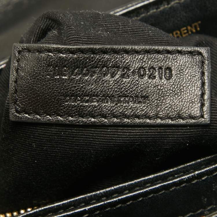 Pre Owned Saint Laurent Black Quilted Leather Loulou Toy Shoulder Bag