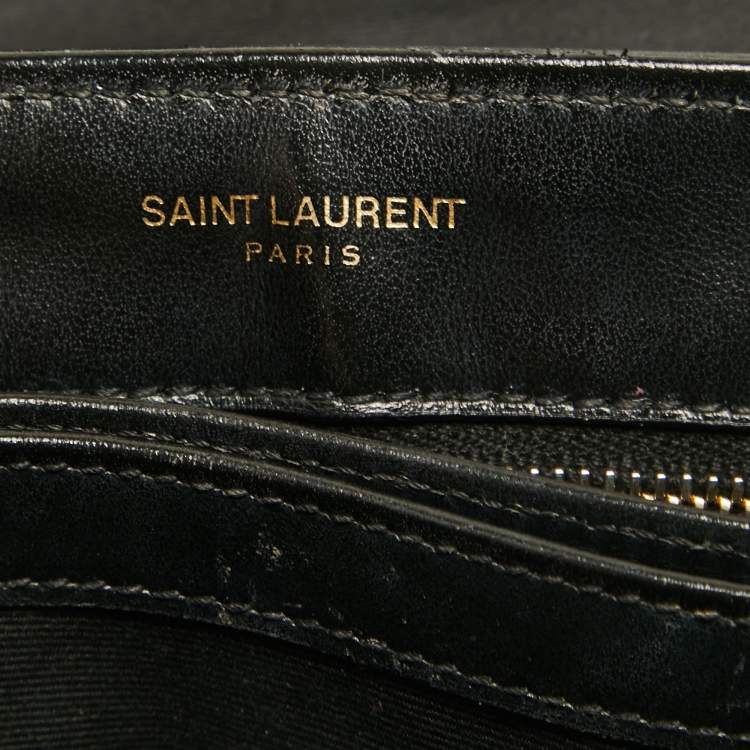 Pre Owned Saint Laurent Black Quilted Leather Loulou Toy Shoulder Bag