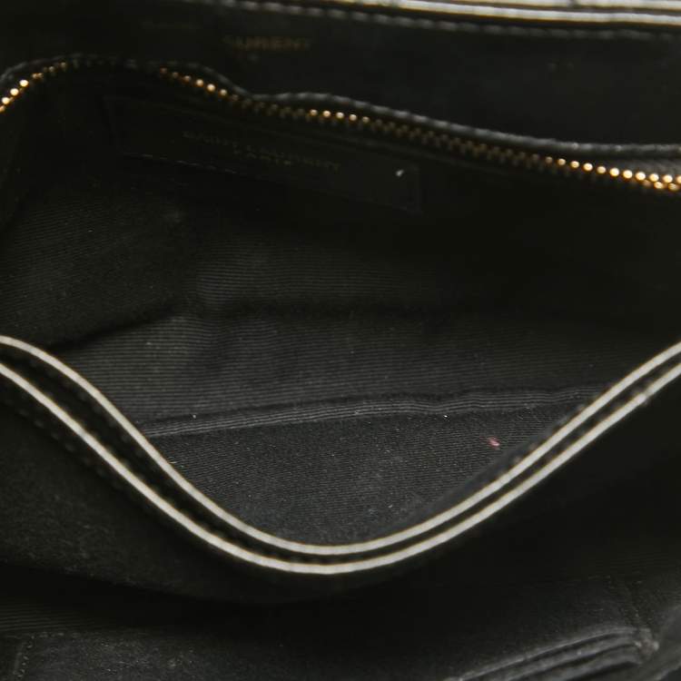 Pre Owned Saint Laurent Black Quilted Leather Loulou Toy Shoulder Bag