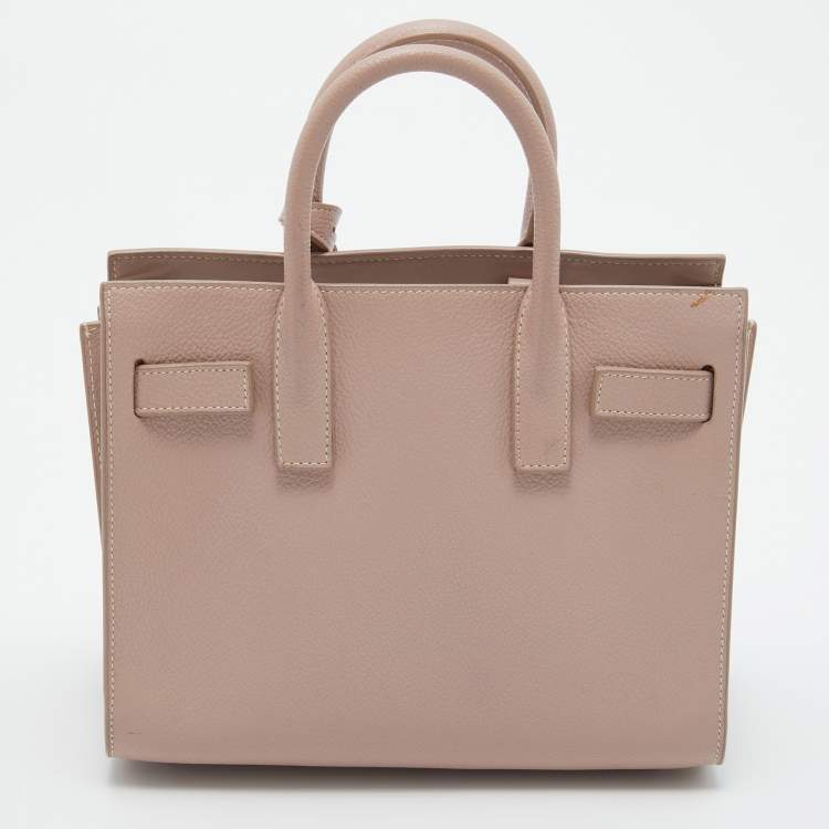 مملوكة مسبقًا Saint Laurent Pink Leather Nano Classic Sac De Jour Tote