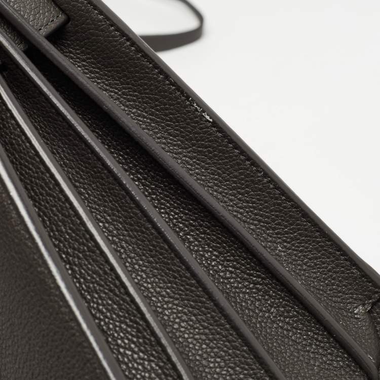 Pre Owned Saint Laurent Dark Grey Leather Baby Classic Sac De Jour Tote