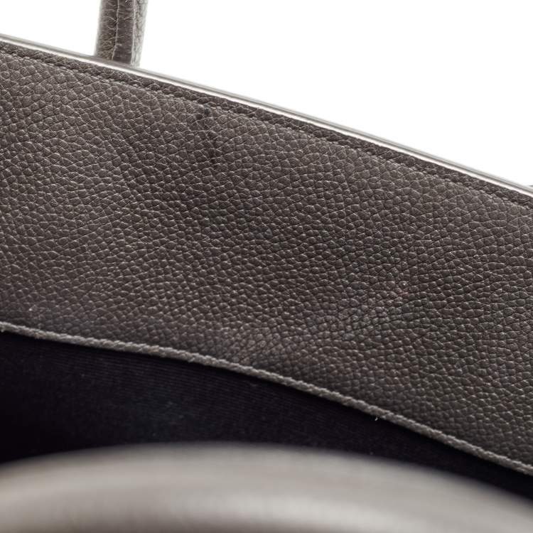 Pre Owned Saint Laurent Dark Grey Leather Baby Classic Sac De Jour Tote