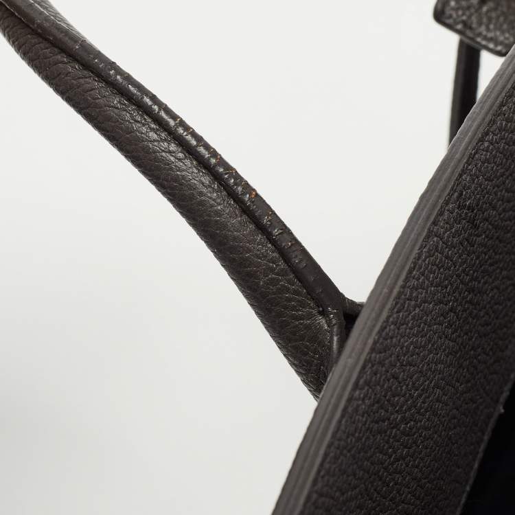 Pre Owned Saint Laurent Dark Grey Leather Baby Classic Sac De Jour Tote