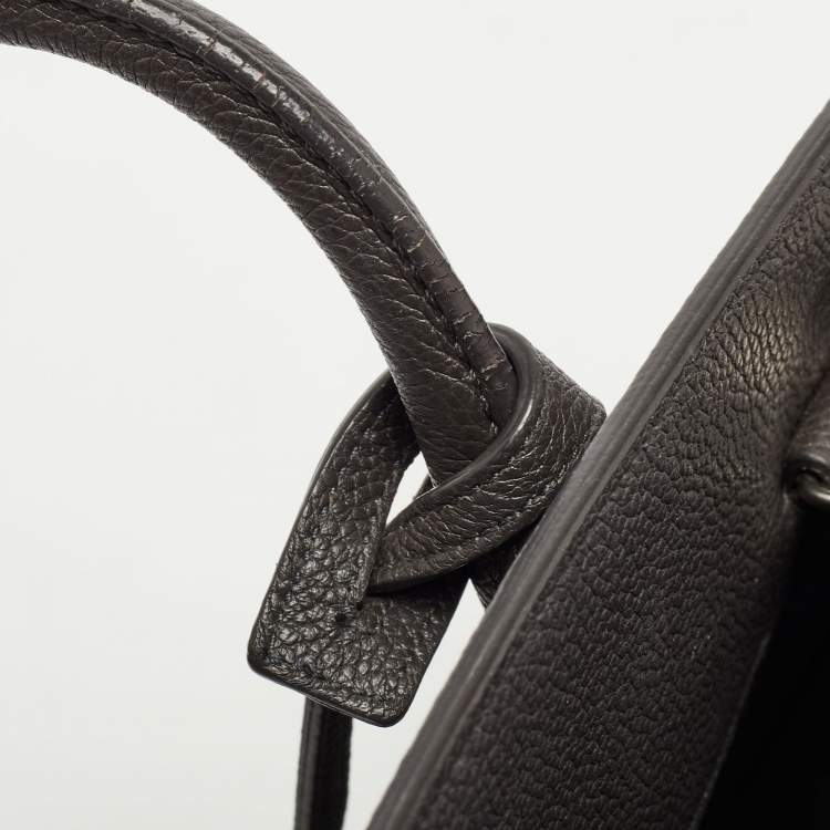 Pre Owned Saint Laurent Dark Grey Leather Baby Classic Sac De Jour Tote