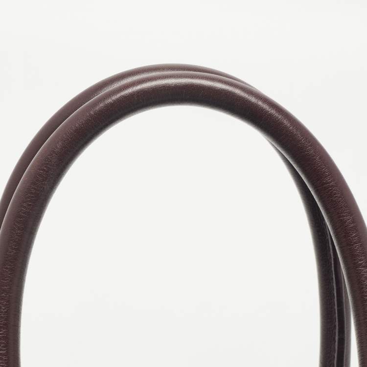 Pre Owned Saint Laurent Burgundy Leather Small Classic Sac De Jour Tote