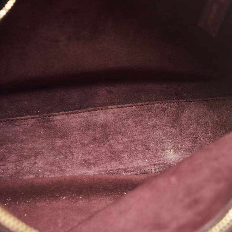 Pre Owned Saint Laurent Burgundy Leather Small Classic Sac De Jour Tote