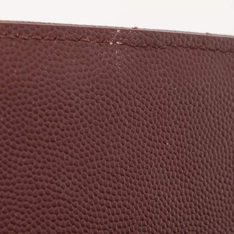 Pre Owned Saint Laurent Medium Burgundy Mix Matelasse Leather Medium Envelope Chain Bag
