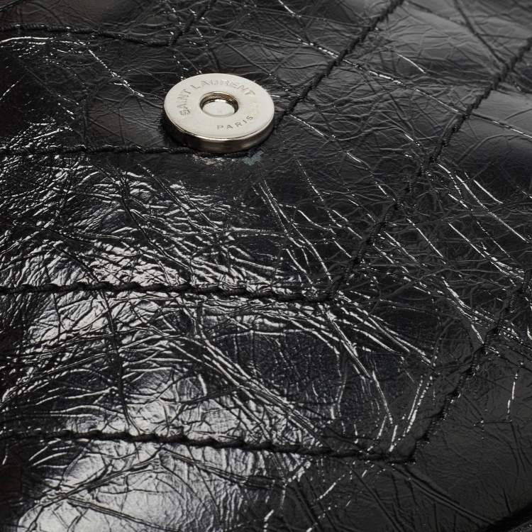 Pre Owned Saint Laurent Black Aged Leather Medium Niki Shoulder Bag