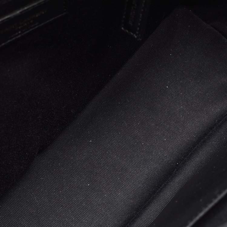 Pre Owned Saint Laurent Black Aged Leather Medium Niki Shoulder Bag