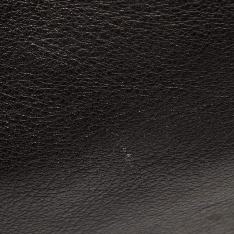 Pre Owned Saint Laurent Black Leather Medium Cabas Y-Ligne Tote