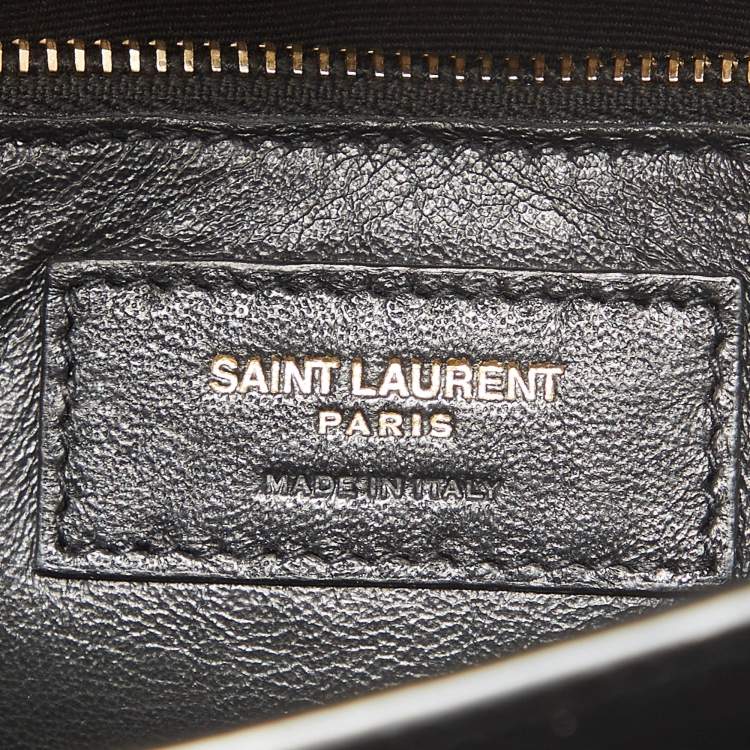Pre Owned Saint Laurent Burgundy Velvet and Leather Medium Cassandra Bag