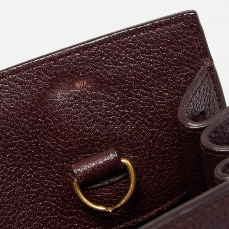 Pre Owned Saint Laurent Burgundy Leather Baby Classic Sac De Jour Tote