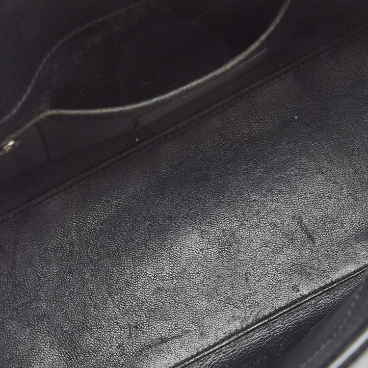 Pre Owned Saint Laurent Black Lizard Embossed Leather Baby Classic Sac De Jour Tote