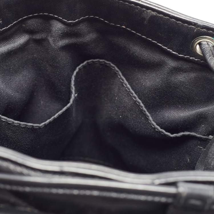 Pre Owned Saint Laurent Black Y Quilted Leather Loulou Backpack