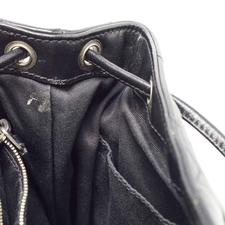 Pre Owned Saint Laurent Black Y Quilted Leather Loulou Backpack