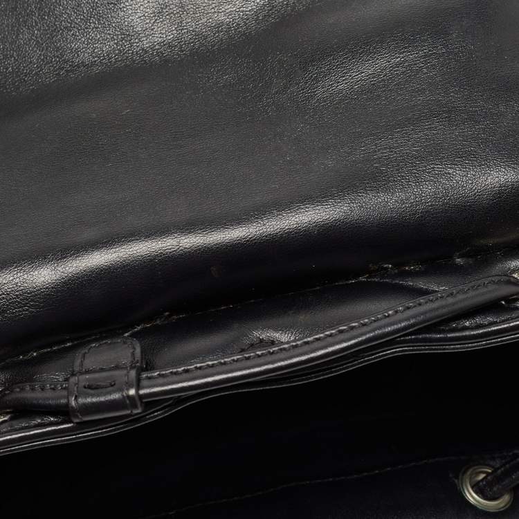 Pre Owned Saint Laurent Black Y Quilted Leather Loulou Backpack