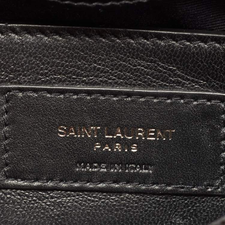 Pre Owned Saint Laurent Black Leather Small Loulou Shoulder Bag