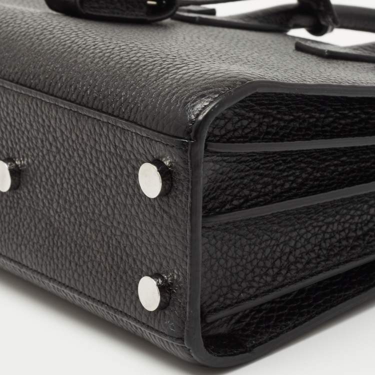 Pre Owned Saint Laurent Black Grained Leather Nano Classic Sac De Jour Tote