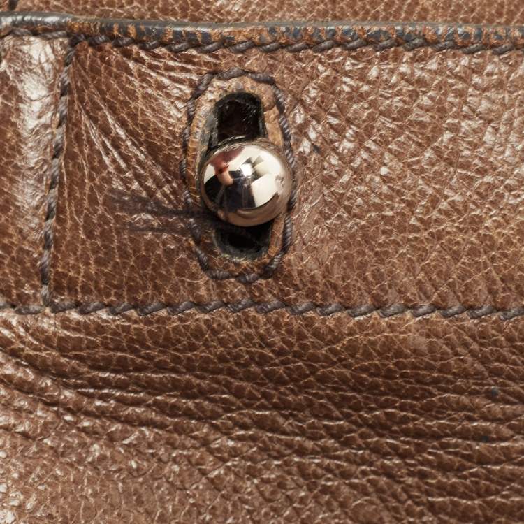 Pre Owned Saint Laurent Multicolor Suede And Snakeskin Embossed Leather Large Muse Two Top Handle Bag