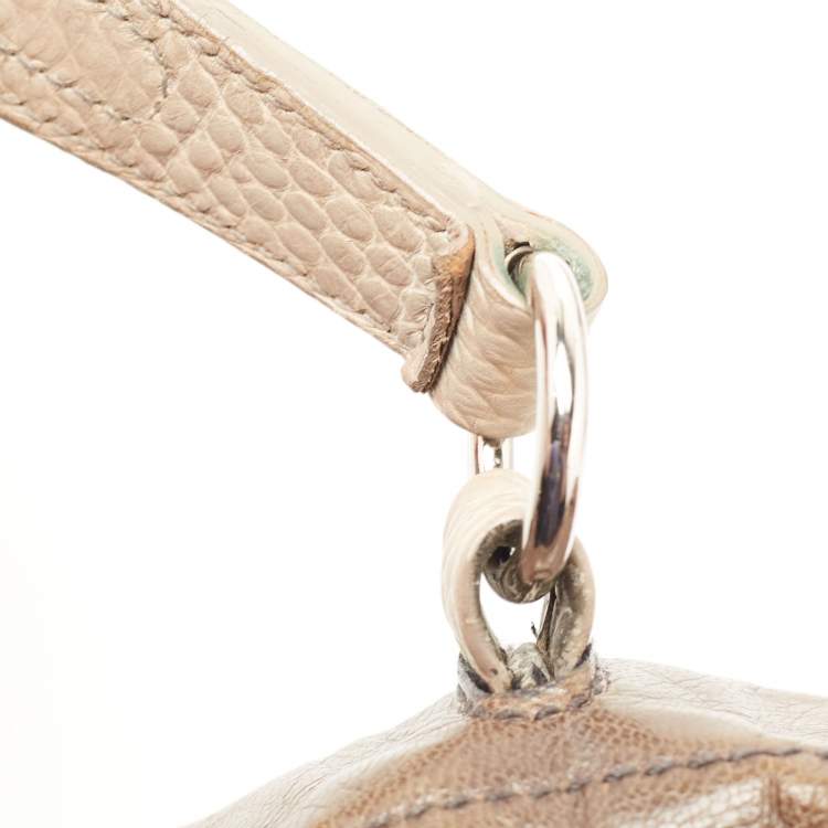 Pre Owned Saint Laurent Multicolor Suede And Snakeskin Embossed Leather Large Muse Two Top Handle Bag