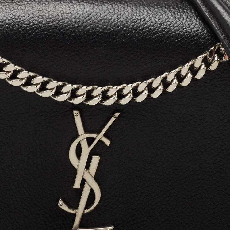 Pre Owned Saint Laurent Black Leather Medium Sunset Shoulder Bag