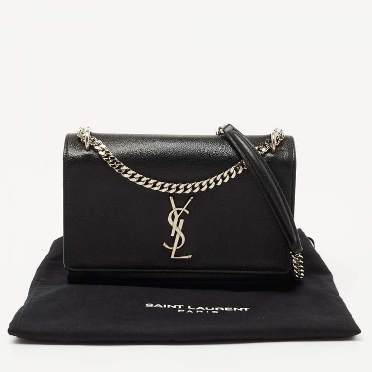 Pre Owned Saint Laurent Black Leather Medium Sunset Shoulder Bag