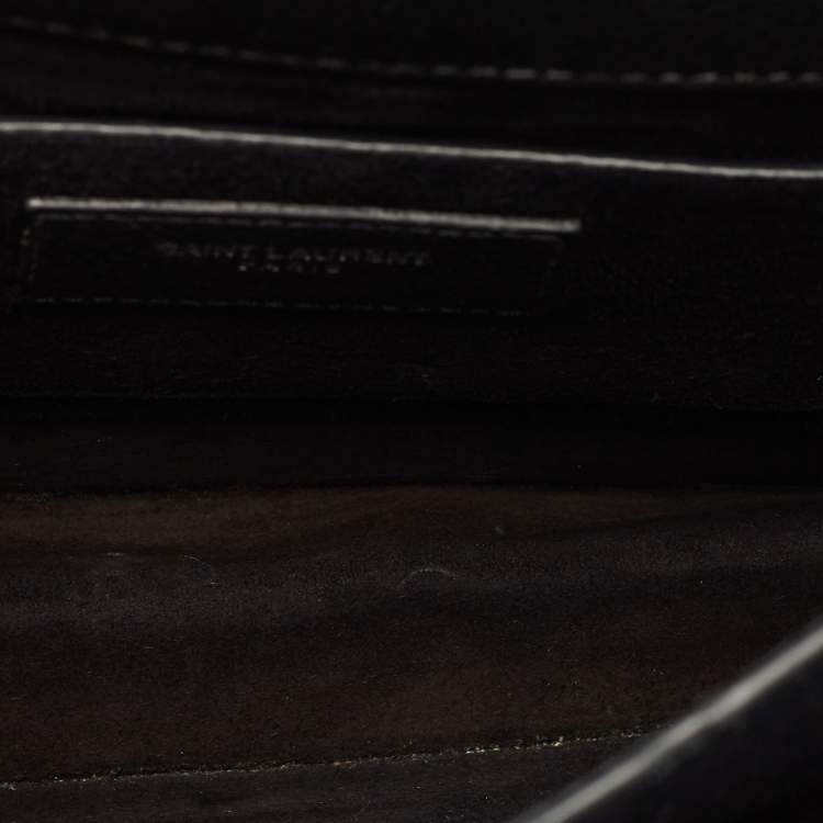 Pre Owned Saint Laurent Black Leather Medium Sunset Shoulder Bag