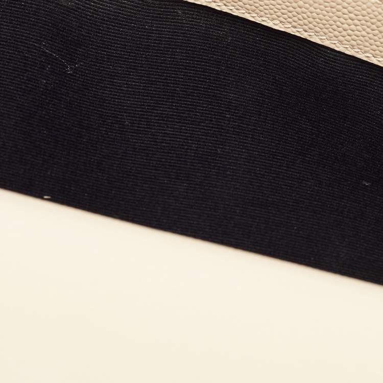 Pre Owned Saint Laurent Nude Leather Monogram Kate Clutch