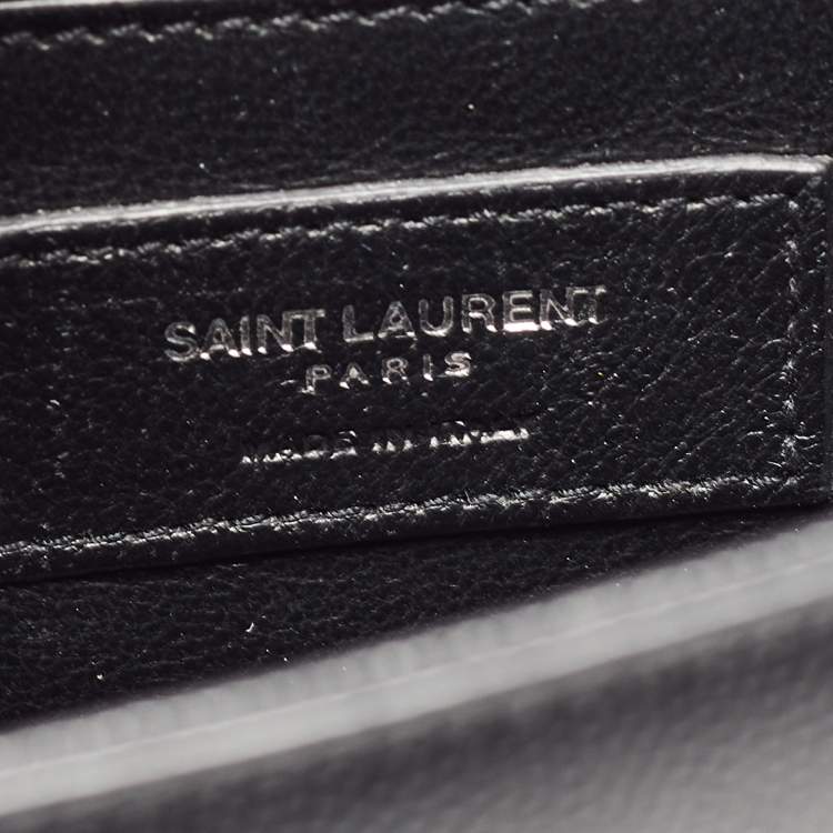 مملوكة مسبقًا Saint Laurent Black Leather Small Monogram Kate Chain Bag