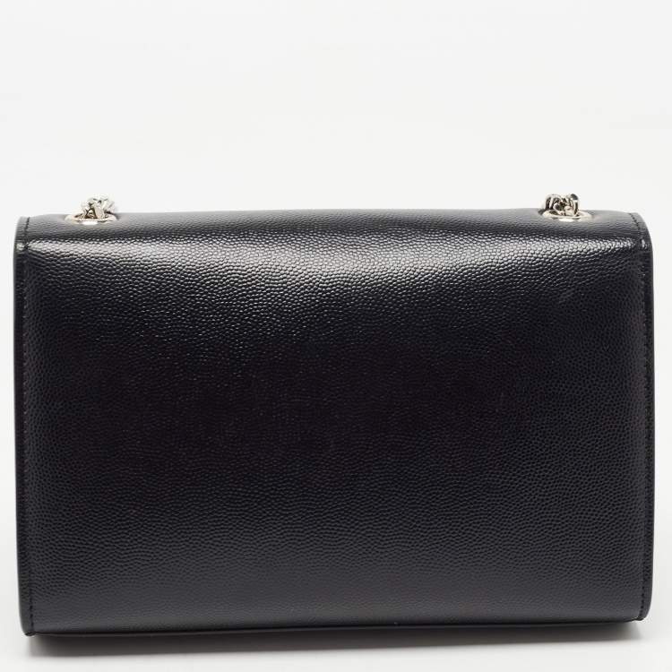 مملوكة مسبقًا Saint Laurent Black Leather Small Monogram Kate Chain Bag